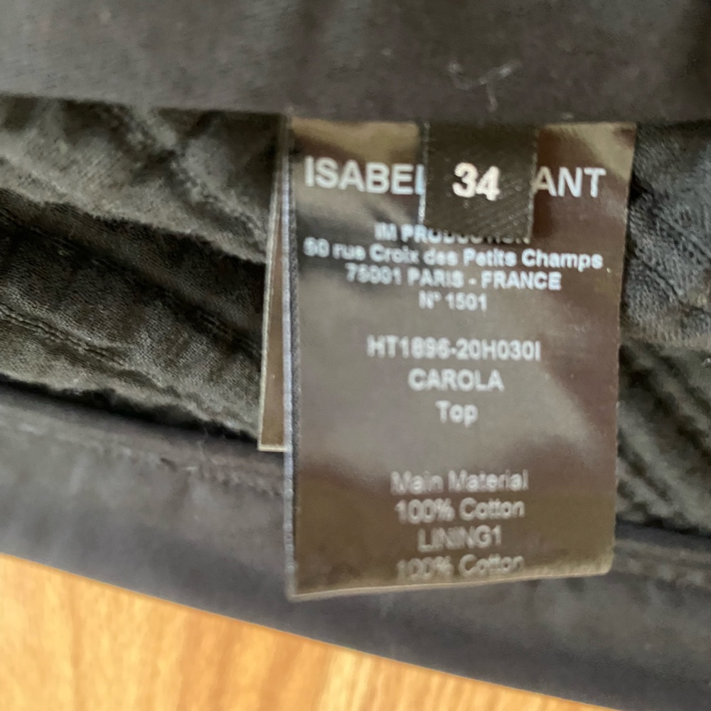 NWT Isabel Marant Carola Top (Size 34) in Black - Picture 9 of 16